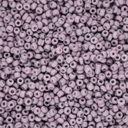 Glaskralen Rocailles 12/0 (2mm) Dusty mauve purple