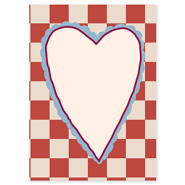 BY31&reg; Sieraden kaartjes hart Cr&egrave;me-red-bordeaux red-light blue