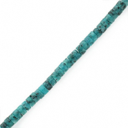 Natuursteen kralen disc 4mm&nbsp;Marble reef green
