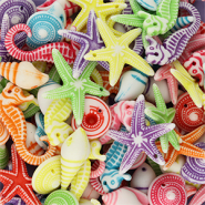 Acryl kralen zeeleven Multicolour-white