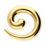 Roestvrij stalen (RVS) Stainless steel statement broches spiraal Gold