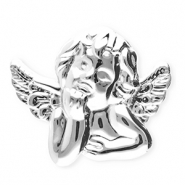 Roestvrij stalen (RVS) Stainless steel statement broches engel Silver