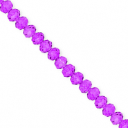 Top Facet kralen 6x5mm disc Grape purple