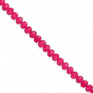 Top Facet kralen 4x3mm disc Cherry pink