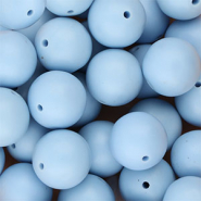 Siliconen kralen 18mm rond Light blue