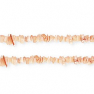 Schelp kralen chipstone Salmon orange