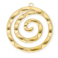 Roestvrij stalen (RVS) Stainless steel bedels spiraal Gold
