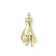 Brass TQ metaal bedels "OK" Gold