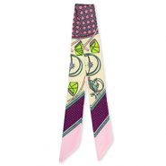 Bandana sjaal met levendig print Light pink-light yellow-purple