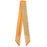 Bandana sjaal met ruit Light orange-light pink-light brown