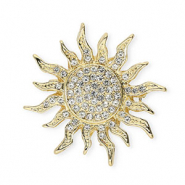 Broches zon met strass Gold-crystal