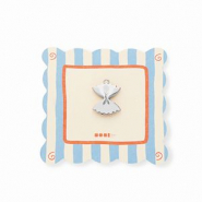 BY31&reg; Eco-brass metaal bedels farfalle pasta Silver