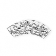 BY31® Roestvrij stalen (RVS) Stainless steel onderdelen tussenstuk boog met 8 oogjes Silver