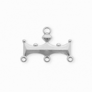 BY31® Roestvrij stalen (RVS) Stainless steel onderdelen tussenstuk bar met 4 oogjes Silver