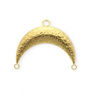 BY31® Roestvrij stalen (RVS) Stainless steel onderdelen tussenstuk boog met 3 oogjes Gold