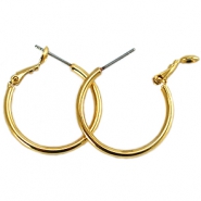 Onderdelen DQ metaal creolen 25mm Gold 