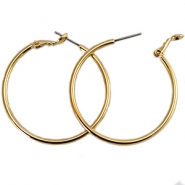 Onderdelen DQ metaal creolen 30mm Gold 