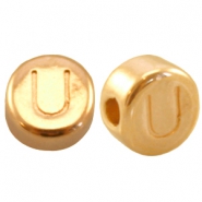 DQ metalen letterkraal U Goud (nikkelvrij)