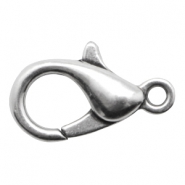 DQ metaal karabijn slot 23mm Antiek zilver (nikkelvrij)