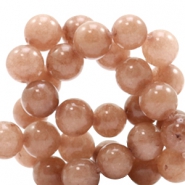 Natuursteen kralen marmer en calciet 8mm Light chocolate brown