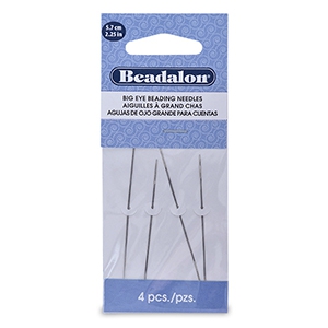 Beadalon rijgnaald 5.7cm groot oog Zilver