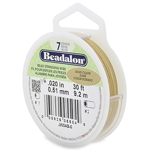 Beadalon Rijgdraad 7 draads 0.51mm Gold