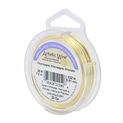 20 Gauge Artistic Wire Silver plated Champagne