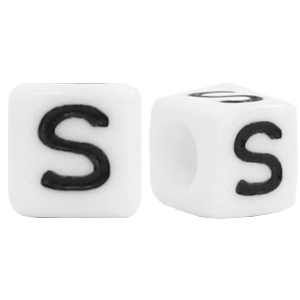 Letterkralen van acryl letter S Wit