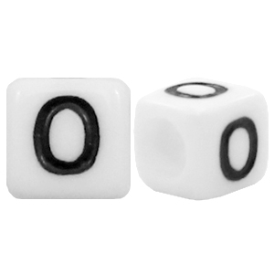 Letterkralen van acryl letter O Wit