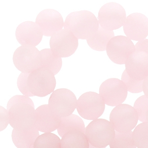 Polaris kralen rond 8 mm matt Whisper pink