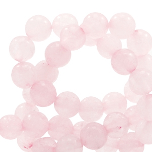 Natuursteen kralen kwarts 8mm Princess pink opal