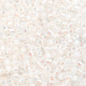 Miyuki kralen delica's 11/0 Pale peach lined AB crystal
