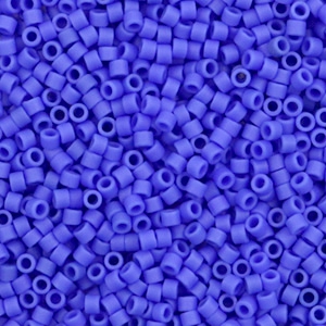 Miyuki kralen delica's 11/0 Opaque matte cyan blue DB-1588