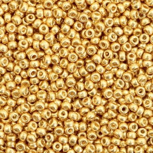 Miyuki rocailles 11/0 Duracoat galvanized gold 11-4202