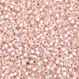 Miyuki rocailles 11/0 Silverlined AB light blush rose 11-1023