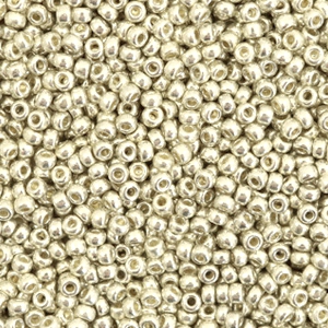 Miyuki rocailles 11/0 Duracoat galvanized silver 11-4201