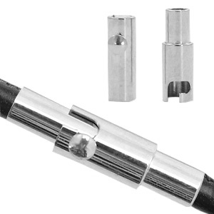Roestvrij stalen (RVS) Stainless steel onderdelen magneetslot &Oslash;2mm Antiek zilver