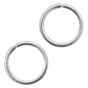 Roestvrij stalen (RVS) Stainless steel onderdelen buigringen 8mm Antiek zilver