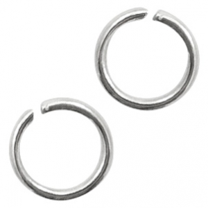 Roestvrij stalen (RVS) Stainless steel onderdelen buigringen 5mm Antiek zilver