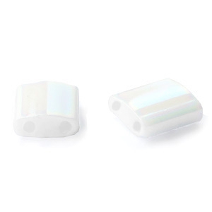 Miyuki kralen tila 5x5mm White pearl AB TL-471