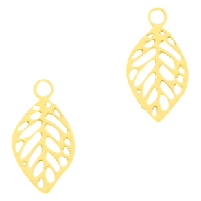 Hangers bohemian blaadje Goud