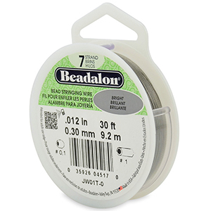 Beadalon Rijgdraad 7 draads 0.30mm Bright Stainless Steel
