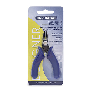 Beadalon pocket splitring tang Blauw
