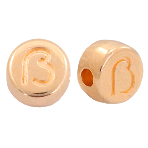DQ metalen letterkraal &szlig; Ros&eacute; goud (nikkelvrij)