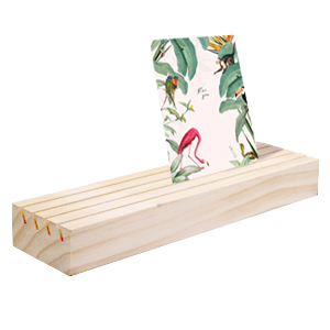 Sieraad display voor sieraden kaartjes vier rijen hout Natural (natuurlijke kleur van het hout)