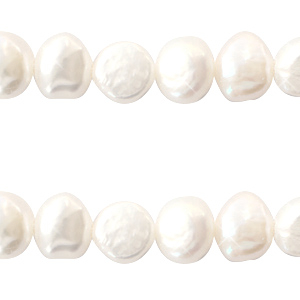 BQ Zoetwaterparels nugget rond 6-7mm Naturel white