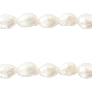 BQ Zoetwaterparels nugget ovaal 7x3mm Naturel white