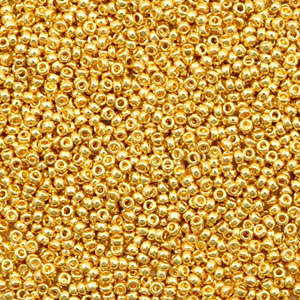 Miyuki rocailles 15/0 24kt gold plated 15-191