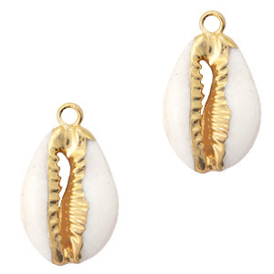 Schelp hangers specials Kauri Cream beige-gold