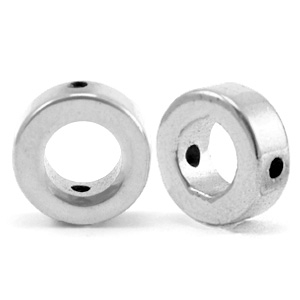 Hematite kralen cirkel 8mm Silver grey